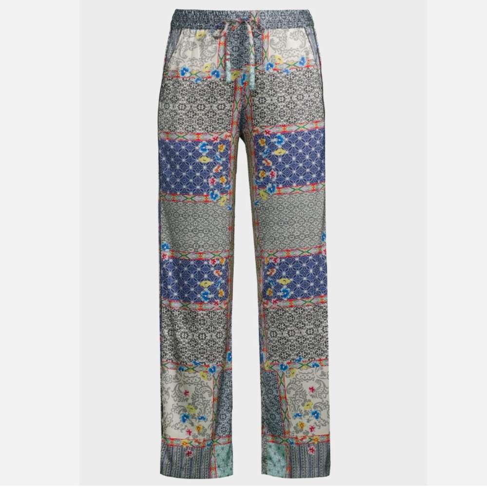 Johnny Was Kichica Divine Resort Pants Silk Beach Floral Paisley Blocked XS - Picture 2 of 14